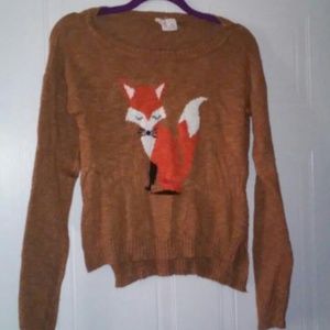 Cropped Fox Sweater