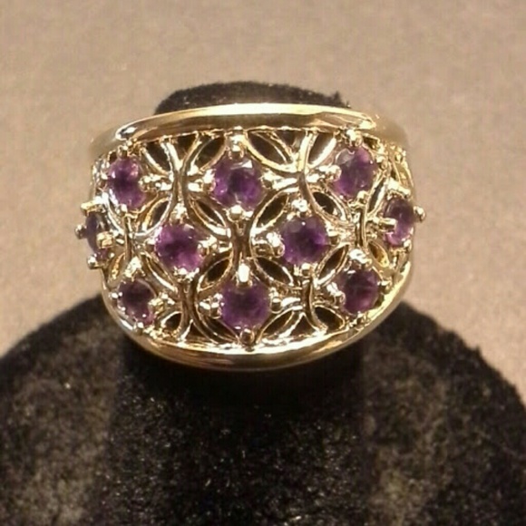 18 karat gold plated ring. - Picture 2 of 4