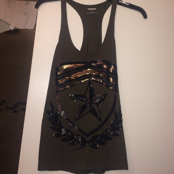 express navy green tank