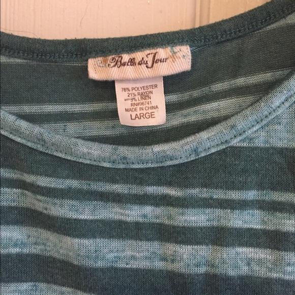 Green striped top - Picture 2 of 3