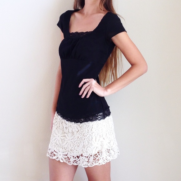 Tops - lace trim top