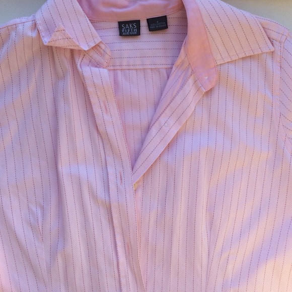 NEW Light Pink Button Down Shirt From Saks