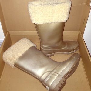 Authentic Gold Ugg Rain Boots