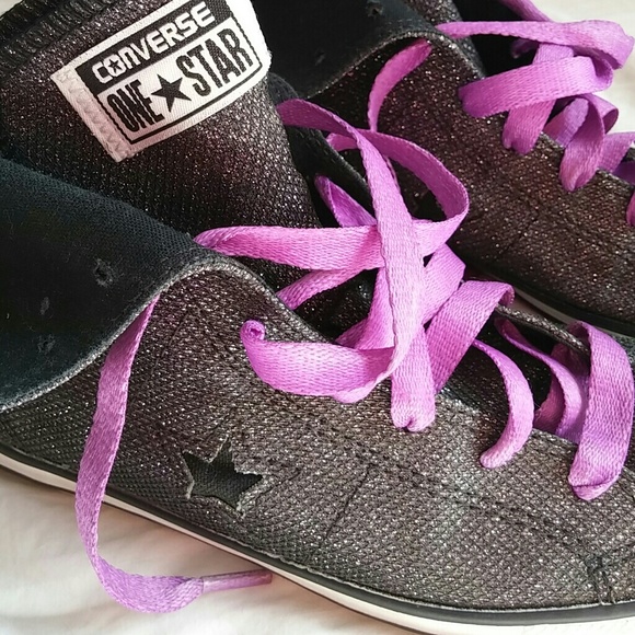 Sold Sparkly black converse - Picture 4 of 4