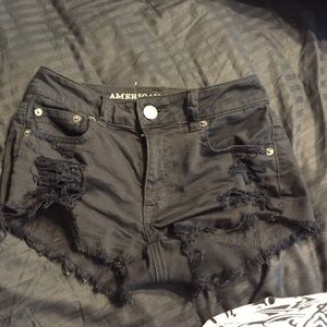 Black American Eagle Jean Shorts size 00