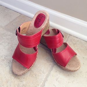 BOC Red Leather Sandal