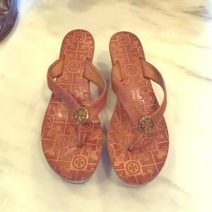 Tory Burch leather wedges