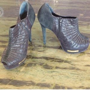 Nina faux eel skin booties