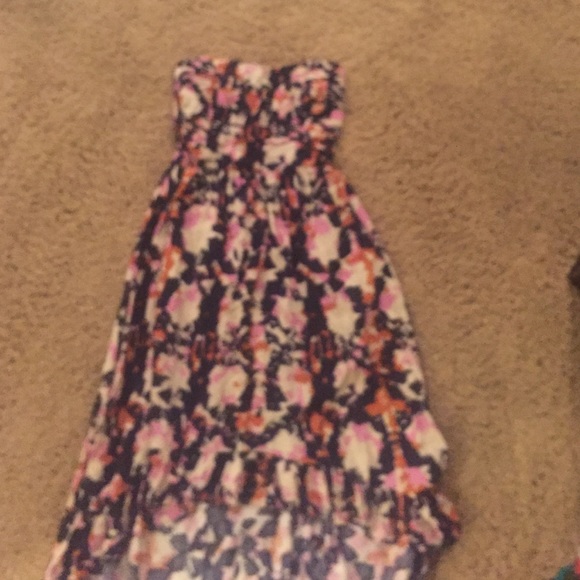 Strapless high low dress