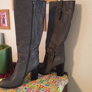 Gray Luxe boots by JustFab