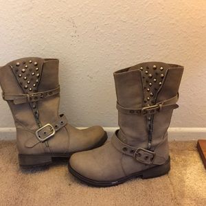 Grey short booties from Love D