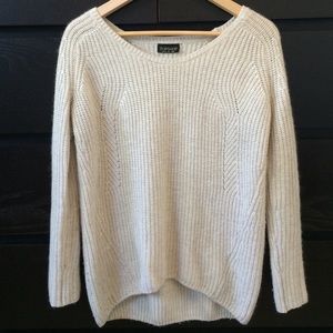 Cream Topshop Knit Sweater