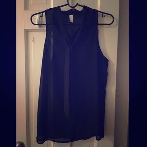 AA Chiffon neck-tie blouse - black/medium