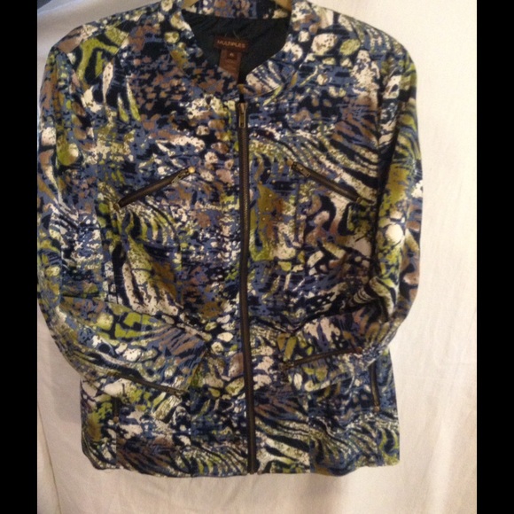 X Large Blazer multi color blue green white