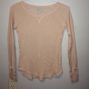 Light pink long sleeve American Eagle thermal