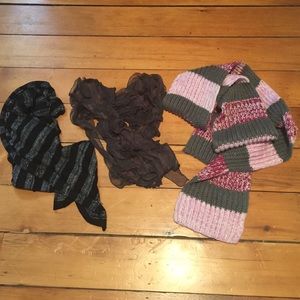 3 scarves
