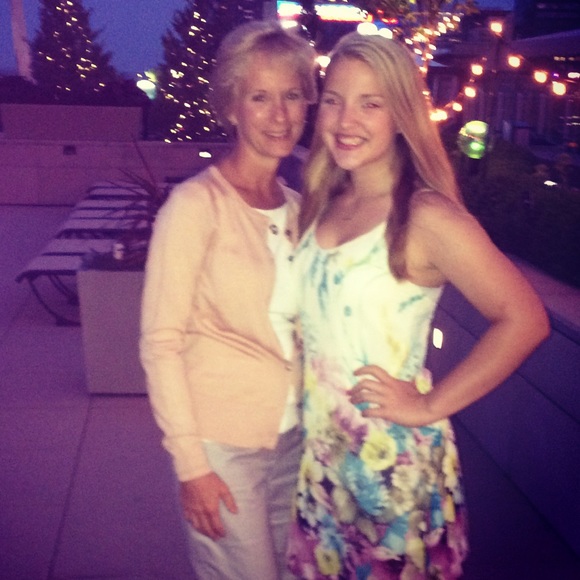 Dress with flower pattern