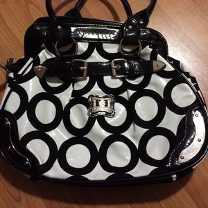 Black and white purse