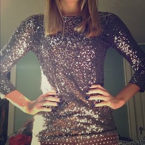 NWT J. Crew grey sequence top