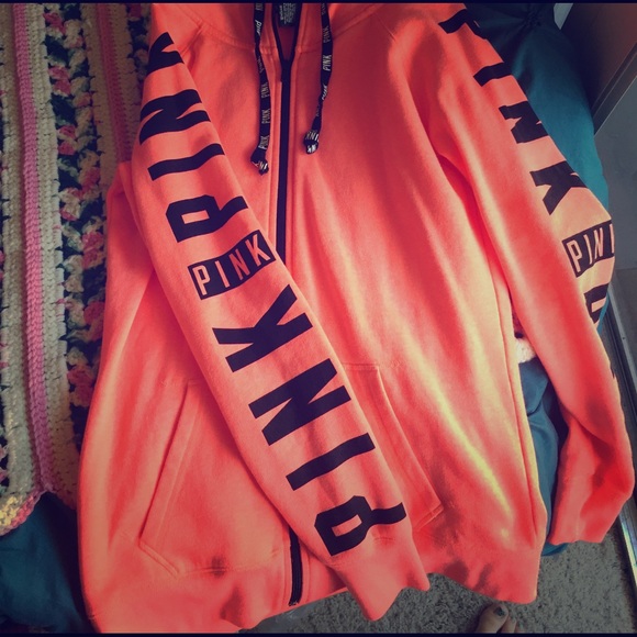 Coral pink hoodie!!!!!!