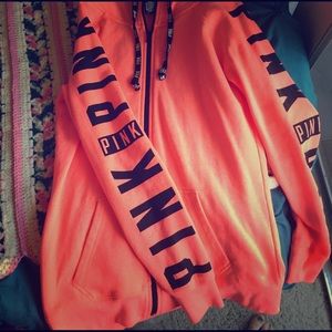 Coral pink hoodie!!!!!!