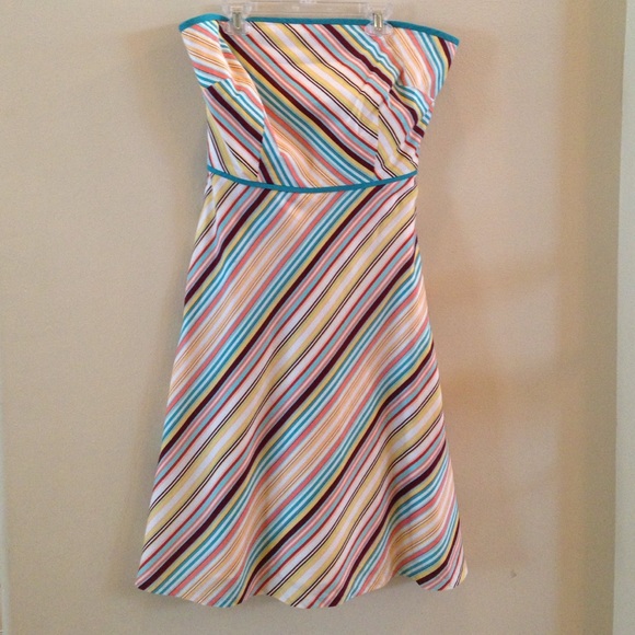 LOFT Multi Color Stripped Dress