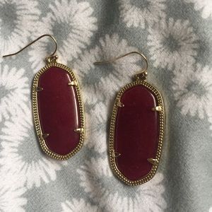 Maroon Kendra Scott earrings