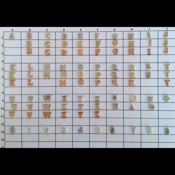 CRYSTAL LETTERS, GREEK LETTERS, NUMBERS