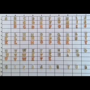 CRYSTAL LETTERS, GREEK LETTERS, NUMBERS