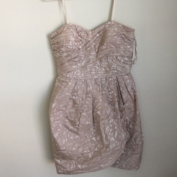 Champagne strapless dress