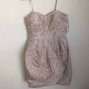 Champagne strapless dress