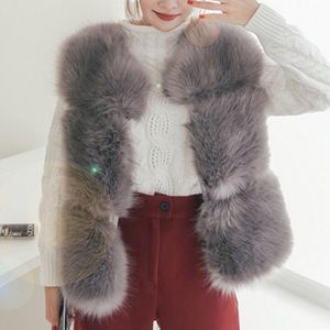 Faux fur vest