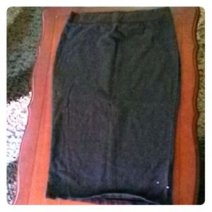 Gray pencil skirt