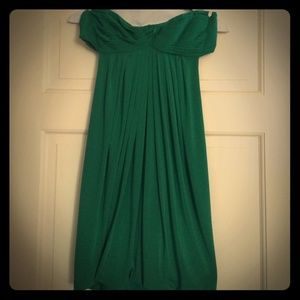 Emerald green cocktail dress. Very sexy low back.