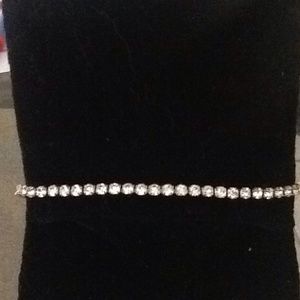 Rose gold over sterling silver tennis bracelet