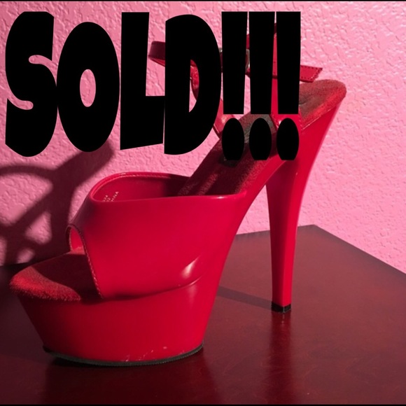 ‼️ Red stripper heels‼️