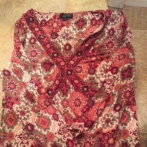 Vintage paisley patterned top with flared sleeves