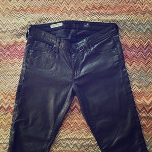 AG coated denim black leggings