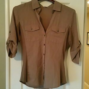 JAMES Perse top, size 3, army green, perfect shape