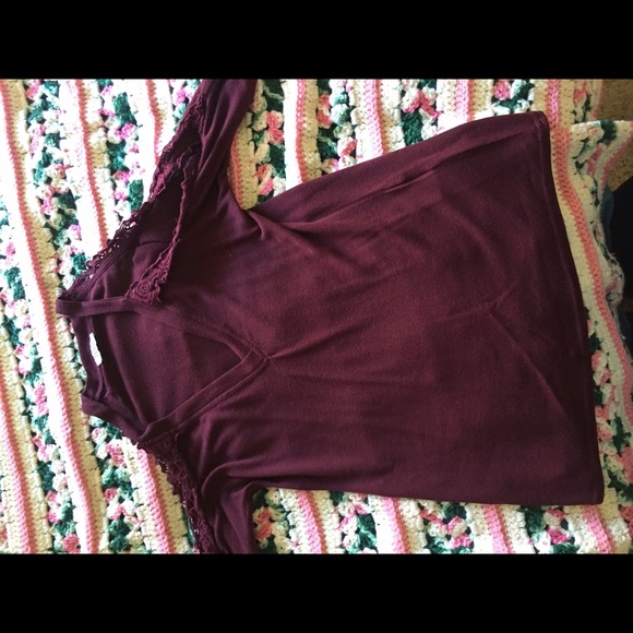 Dark maroon blouse!