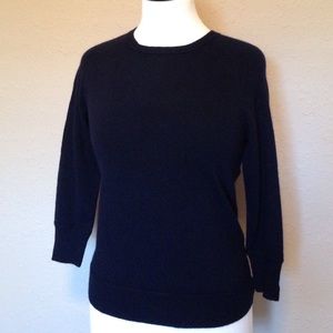 J crew wool mix sweater navy