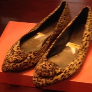 $10 leopard gently used flats.