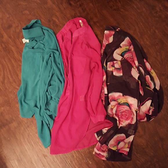 Bundle sheer blouses