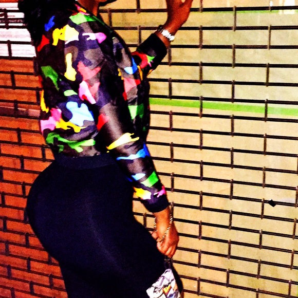 colorful camo jacket