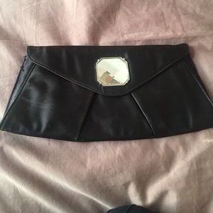 Steve Madden satin clutch with chain