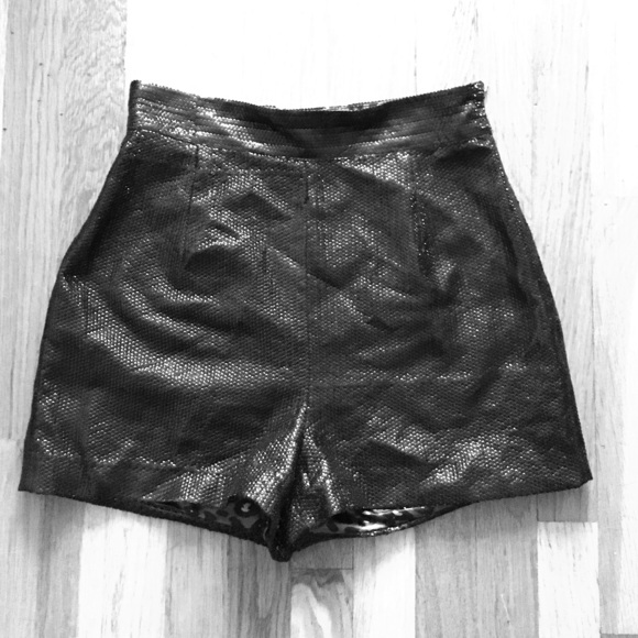 High waisted sequined shorts