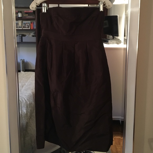 J.Crew strapless silk dress