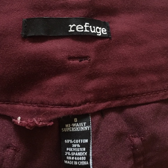 Burgundy high waisted pants
