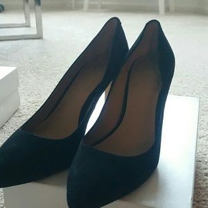 Black suede shoes