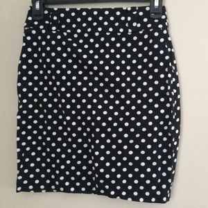 Forever 21 High Waisted Polka Dot Pencil Skirt